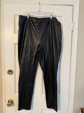 Express Black Faux Leather Leggings XL
